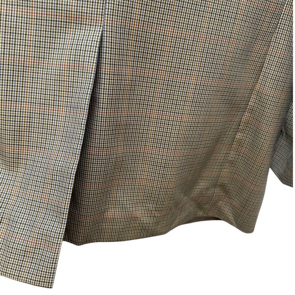 BROOKS BROTHERS Mens Wool Blazer 42R Brown Houndstooth Sport Coat Classic Preppy - Picture 15 of 16